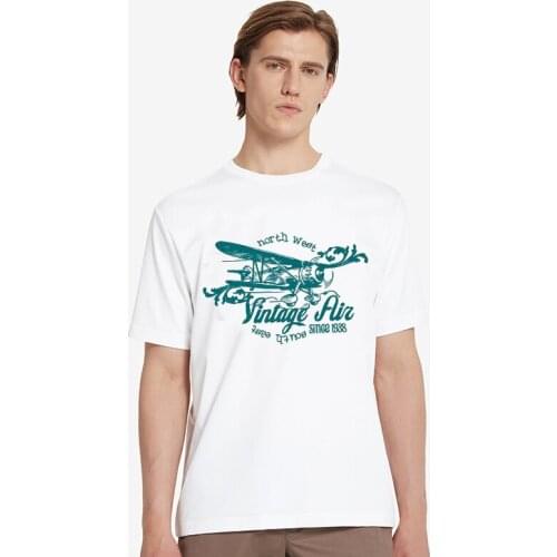 Vintage Air Traffic Controller T Shirt Men Cotton T-shirt Short Sleeves Flight Tee