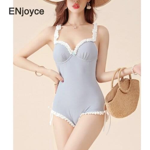 Vintage Cute Girls Swimsuit Bikini 2021 Women High Waist Sexy Swimwear One-Piece Swimdress Swim Bathing Suit Beach Wear Dresses