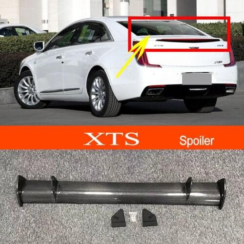 XTS Real Carbon Fiber GT-style Car-styling Sporty Rear Trunk Wing Spoiler for Cadillac XTS Sedan