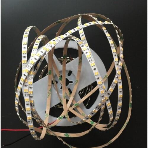 Bright SMD 3014 lights with double Row 60leds/M 5mm width super bright led light strip double row DC12V 600Leds Not-waterproof