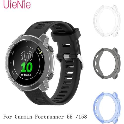 Protective Case For Garmin Forerunner 55 /158 Smart Watch Protector Frame Soft Crystal Clear TPU Cover For Garmin Forerunner 158