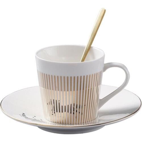 Mirror Coffee Mug Specular Reflection Animal Tea Cups and Saucers Spoon Creative Coffeeware