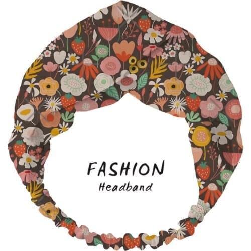 2020 Women Hair Accessories Summer Bohemian Night Midsummer floral bliss Print HairBands Cross Scrunchies Bandanas Headband