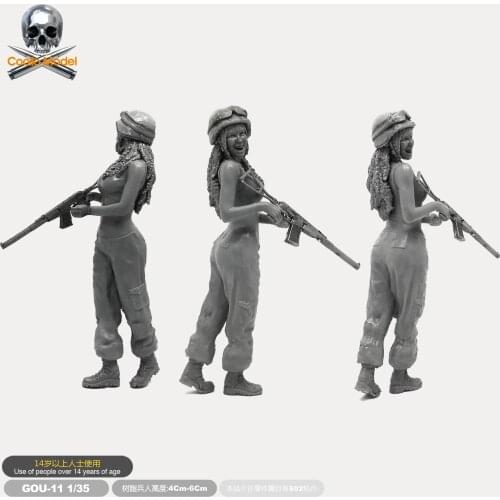 1/35 Resin Figure Soldier Model Kits Female soldier Gou-11