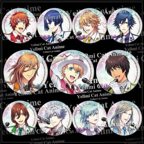1pc 58mm Round Uta no Prince Sama Anime Kurusu Syo Brooches Spilla Broche Iron icons Backpack