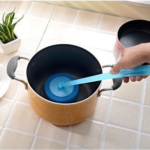 1PC Kitchen sponge cleaning brush wipe 360 degrees can be rotated completely remove the kitchen toilet brush KP 011