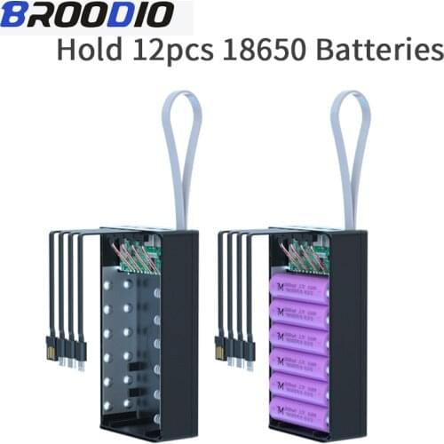 18650 power bank kit mobile power shell DIY detachable Comes with 4-wire welding-free 12-section Battery Holder Charging Box