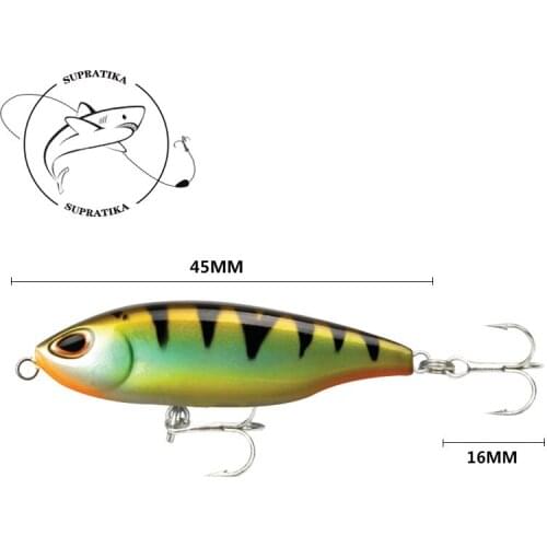 4.5cm/3g Artificial Floating Pencil High Quality Plastic Hard Bait With BKK Blood Trough Hook Swimbait Mini Bionic Bait 3D Eyes