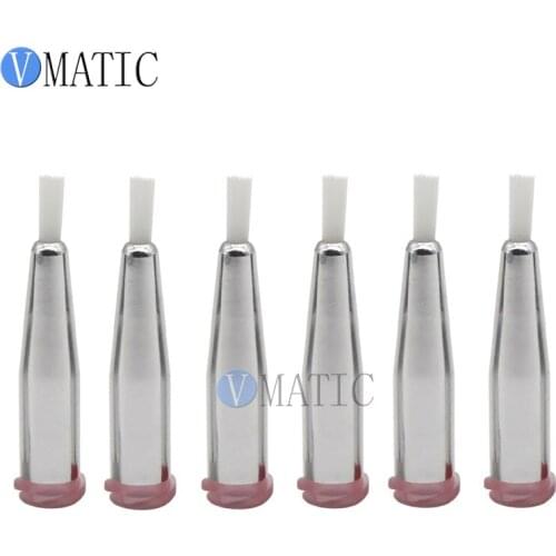 Free Shipping 20G Dia 2mm Dispensing Brush Tip Needle Double Screw Thread Needles EFD Soft Brush Needle Round Mouth