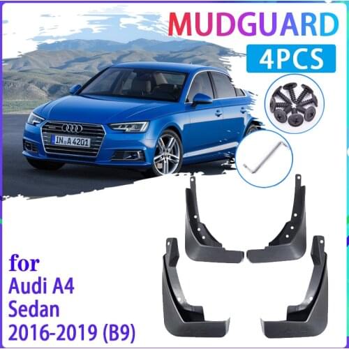 4 PCS Car Mud Flaps for Audi A4 B9 2016 2017 2018 2019 Mudguard Splash Guards Fender Mudflaps Auto Accessories