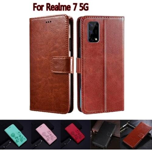 Flip Cover For OPPO Realme 7 5G Case RMX2111 Phone Protective Shell Funda Case For Realme7 5G Wallet Leather Hoesje Book Capa