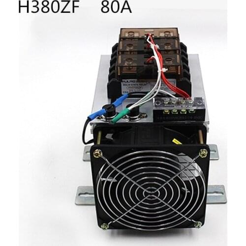 H380ZF-3 three phase DC to AC 80A 24-480Vac industrial grade solid state relay set / SSR set