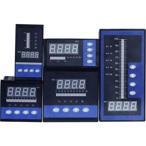 Liquid level meter 4-20mA DC input water liquid level pressure controller with 4 ways relay and DC24V voltage output water