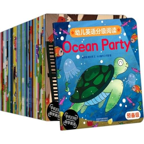 35pcs 0-2-3-4-5 Years Children Zero Basic Foreign Language Introduction Fairy Tale Story Book English Enlightenment Reading Book