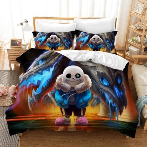 3 Pieces Game Undertale Bedding Set Bedroom Decor High Quility Duvet Cover Home Textile Quilt Cover for Boy Girl Children Gifts