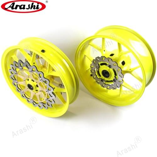 Arashi Front Rear Wheel Rims Disc Rotor Set For HONDA CBR1000RR 2008 - 2016 CBR 1000 RR 2009 2010 2011 Front Rear Brake Disc