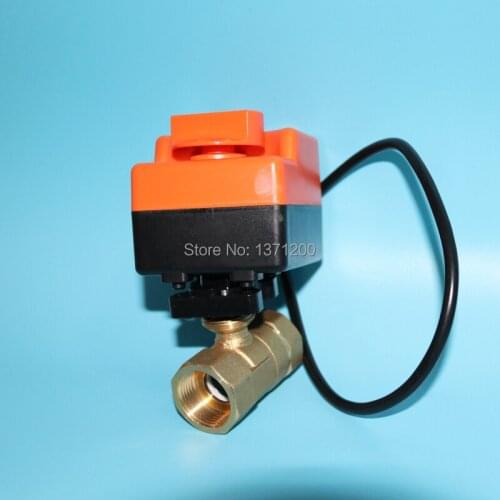 DN20(G 3/4") AC220V electric actuator brass ball valve,Cold&hot water/Water vapor/heat gas 2 way Brass Motorized Ball Valve
