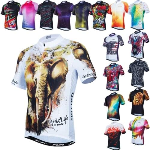 Summer Cycling Jersey Men Short Sleeve Bicycle Tops Cycling Clothing Quick Dry Bike Clothes Breathable MTB Bicycle Jackets