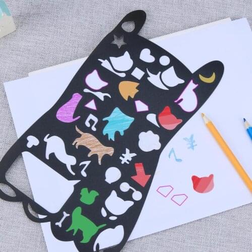 Cute Animal Drawing Template Ruler Kids Painting Tool Stationery For Student Painting Supplies DIY Drawing Craft Gifts
