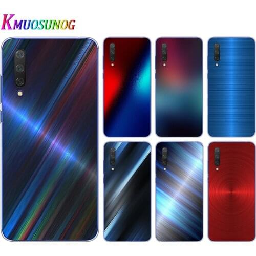 Red Blue Brushed Metal For Xiaomi Mi 11i 11 10i 10T 10 9T 9SE 9 8 A3 CC9 CC9E Note 10 Lite Pro Ultra Soft Phone Case