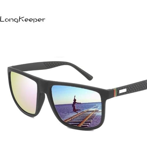 LongKeeper 2020 NEW Polarized Sunglasses Men Square Sun Glasses Retro Vintage Goggles Women Fashion UV400 Driving Eyewear Oculos
