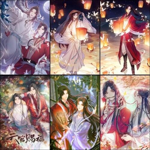 5d Cross Stitch Kit Tian Guan Ci Fu Diamond Art Painting Heaven Officials Blessing Mosaic Decoration For Home