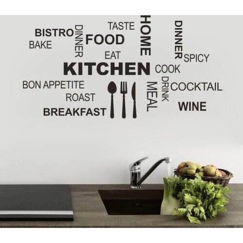 Wall Sticker Anti-oil Flat Wall Sticker Mural Home Decoration Kitchen Wall Sticker Europe America Rumor Wall Sticker English