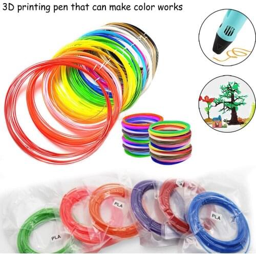 3D Pen Filament 1.75 mm PLA Filament 20 Colours 10 m Each 3D Printing Materials Quality Filament for 3D Pen 3D Printer Pen