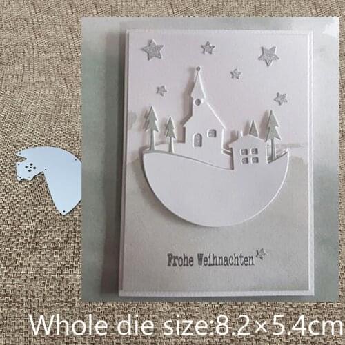 New Design Craft Metal Cutting Die cut dies semicircle house decoration scrapbook Album Paper Card Craft Embossing die