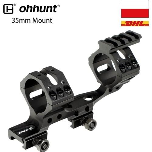 Ohhunt 30mm 35mm Integral Hunting Scope High Profile Mount Rings for Picatinny Rail with Top Rail Bubble Level