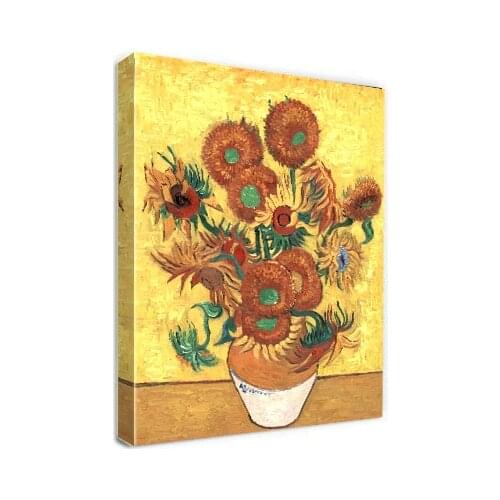 Sunflowers by Van Gogh Classic Oil Paintings Reproduction Oil on Canvas hand Painted Famous Painting Wall Art for Home Decor