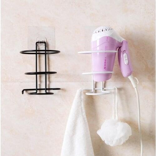 Hair dryer rack free punching toilet rack wall hanging hair dryer storage rack wall hanging bathroom storage accessories