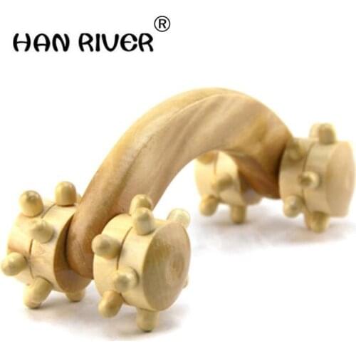 HANRIVER wooden nail curved round wood round back massage equipment portable wooden manual massager