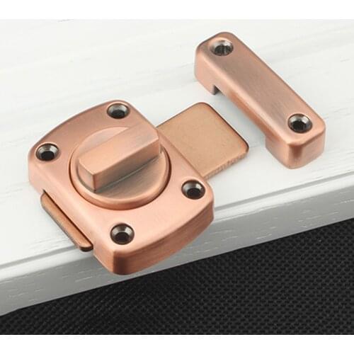 1 Pcs Zinc Alloy Thick Anti-theft Security Door Rotate Latch Slide Lock for Gate Cabinet Window AUG889