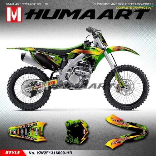 HUMAART Motorcycle Self Adhesives Graphics MX Decals Stickers for KX250F KX 250F 2013 2014 2015 2016