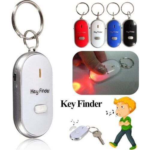 Key Finder Anti-Lost Smart Key With LED Torch Whistle Key Finder Flashing Beeping Keys Tracker Locator For Children Accessories