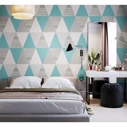 Modern 3D Geometrical Pattern Wallpaper Waterproof Wall Background for Living Room PVC Wall Paper Roll Stereoscopic Look 10M