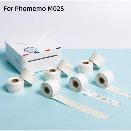 Phomemo Sticker Thermal Papers Small Label Roll For M02S/M02Pro Width 25mm Sticky Notes Colorful Picture Cartoon Foto Print