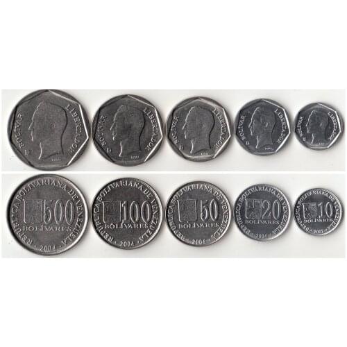 Venezuela 1 Set 5 Pieces America Coins New Original Coin Unc Commemorative Edition 100% Real