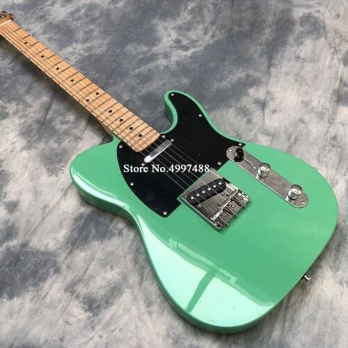 High quality 6 string electric guitar, duck egg green, maple neck, basswood body, free delivery