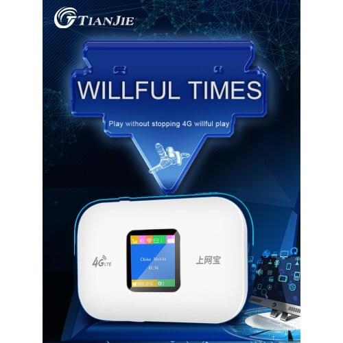 TIANJIE Unlocked 3G/4G Wifi Router with SIM Card Slot CAT4 Pocket LTE 150Mbps mobile Broadband Wireless hotspot WiFi Router
