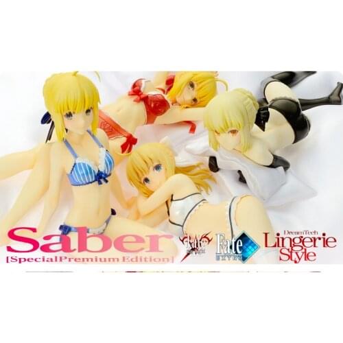 Japanese anime Action Figure fate stay night swimsuit Saber Sexy Figure collectible model toys for boys