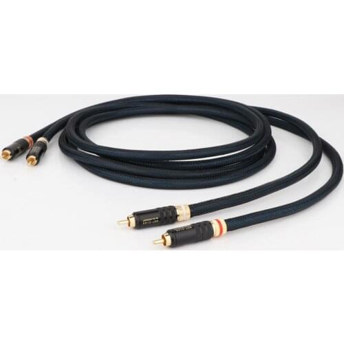 YTER Hi-end 5N OCC pure copper silver plated RCA interconnet cable Hifi audio extend wire Audio Stereo Extender