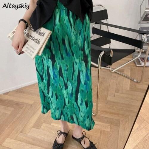 Skirts Women Summer Print Newest Stylish Tender Harajuku Aesthetic Popular Basic Vintage Design Clothing Female Ulzzang Romantic