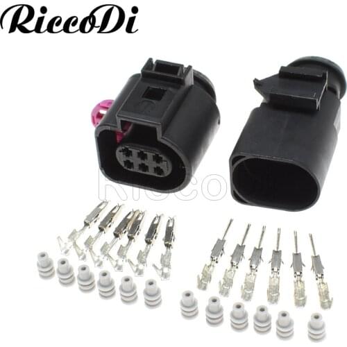 1-20Sets 6 Pin 3B0973813 1J0973713 1.5mm Auto Temp Sensor Plug Waterproof Electrical Wire connector For Car Truck