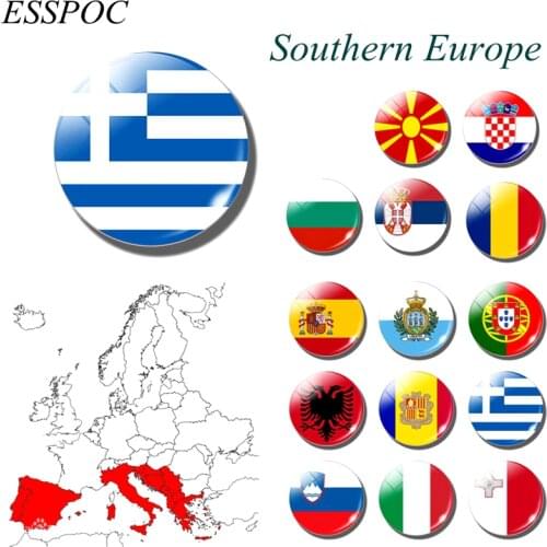 1PCS Fridge magnet National flag refrigerator magnets Albania Greece Greek Southern Europe countries Serbia Spanish Romanian