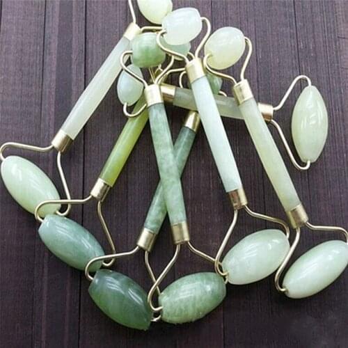 1pc Natural Facial Massage Tool Guasha Beauty Jade Roller Face Thin Massager Chic