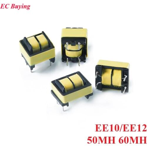 2PCS EE10/EE12 Common Mode Inductor 50MH 60MH LED Power Filter Inductor Coil Transformer