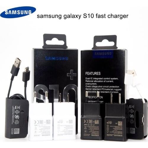 Fast Charger Adapter for Samsung Galaxy S10 A42 A52 A72 F62 A41 A51 A71 5G A81 A91 A02S with USB Type-C Adaptive Charging Cable