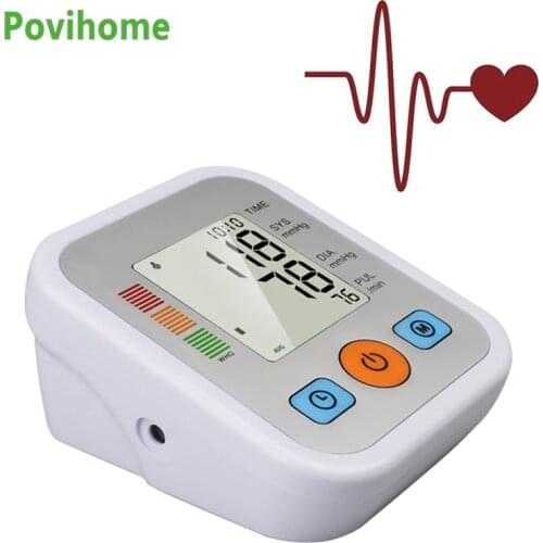 With Voice LCD Display Digital Blood Pressure Monitor Arm Automatic Tonnometer Drownings Pulse Meter Tensiomter Medical Device